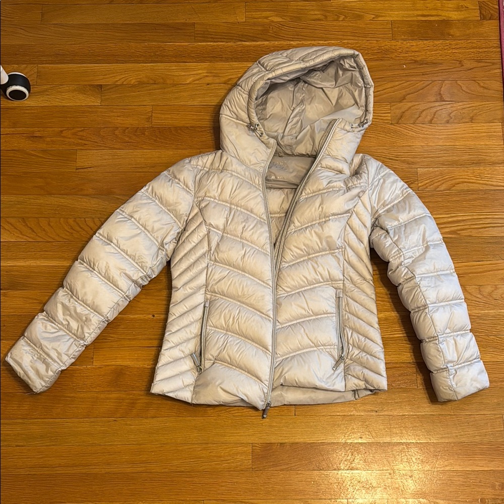 Women's Silver Puffer Jacket